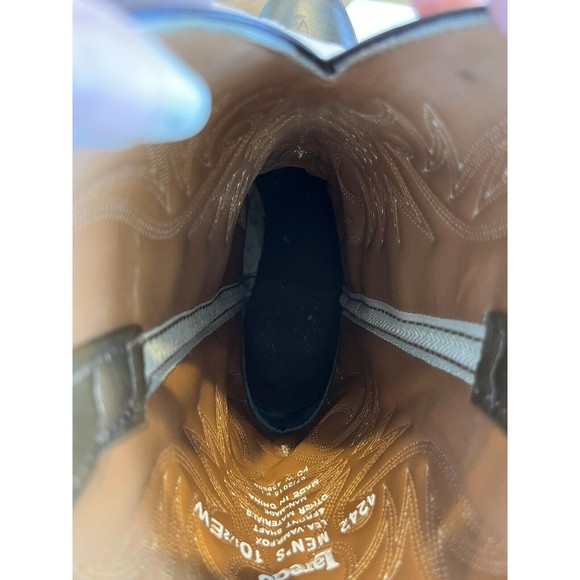 Laredo Paris Round Toe Cowboy  Mens Brown Western Boots  Size 10 1/2 EW … - Picture 8 of 9